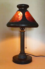 Antique Benedict Studios 1905 Handel Era Hammered Copper & Mica Shade Table Lamp picture