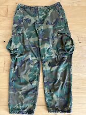 Vintage USMC ERDL Camouflage Trousers/Pants - Year 1979 Size Medium Short picture