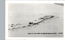 KOTZEBUE ALASKA AERIAL VIEW c1950 real photo postcard rppc ak arctic village picture