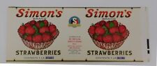 Vintage Simon's Brand Strawberries Can label..Indiania picture