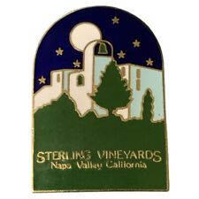 Vintage Sterling Vineyards Napa Valley California Scenic Travel Souvenir Pin picture