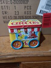 Curious George's Circus Tin Coin Bank by Schylling Vintage Toy Circa 1995 picture