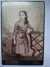 Cabinet Card Beautiful Girl Great Fashion Hair Ringlets by C Partoon Liverpool picture