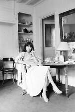 Actress Nathalie Baye at home in her apartment in Paris 1980 Old Photo 19 picture