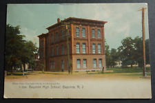 Bayonne High School, Bayonne NJ postcard pmk 1908 picture
