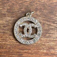 Gold & Crystal Designer 28mm Zipper Pull 1PC Replacement Designer Chanel Charm picture