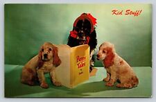 VTG 1960s Postcard Kids Stuff Dressed Dog Reading Puppy Tales Cocker Spaniels picture