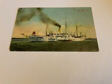 Erie, Pa. ~ U.S.S. Wolverine - Battle Ship - 1911 Antique Stamped Postcard picture