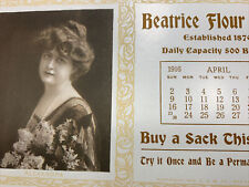 Beatrice Flour Mills Advertising Ink Blotter SAMPLE 1916 Pretty Lady picture