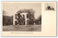 c1940's Ruins Of The Pitkin Glass Works Manchester Connecticut CT Trees Postcard picture