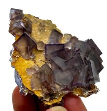 327 Carat Beautiful Purple Phantom Fluorite with Calcite Crystal From Pakistan picture