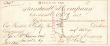 Standard Oil Co of Ohio - 1870-80's dated Check of John D. Rockefeller's Histori picture