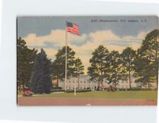 Postcard US Flag Headquarters Fort Jackson South Carolina USA picture
