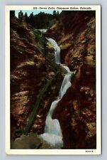 Cheyenne Canon CO, Seven Falls, Colorado Vintage Postcard picture