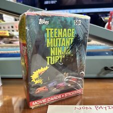 Teenage Mutant Ninja Turtles TMNT 1990 Topps Movie Trading Card Box 36 Wax Packs picture