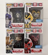 Funko POP Movies Transformers Stinger #135 Prime #101 Bumblebee #102 Drift #103 picture