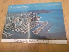 Waikiki HI-Hawaii, From The Ilikai To Diamond Head Yacht Harbor Vintage Postcard picture
