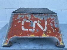 Vintage CN Railway Cast Aluminum Step Stool Train Station worn Industrial #2 picture