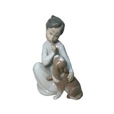 Lladro Figurine boy with dog Shhh Quiet Spaniel #4522 picture