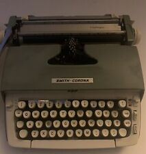 Vintage Smith-Corona Galaxie Green SCM Typewriter with cover. picture
