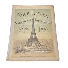 Tour Eiffel Tower Valse Polka Souvenir of 1889 Exposition Original Sheet Music picture