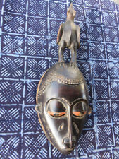 Vintage Baoule Peoples Portrait Mblo Mask w/ Rooster, Cote d'Ivoire Tribal Art picture
