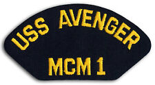 US Navy MCM-1 USS Avenger Mine Countermeasures Ship Cap Patch Iron-On *New* picture