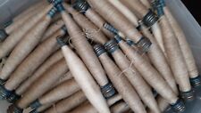 Lot of 25 Antique/Vintage Spindles/Bobbins/Spools, with thread picture