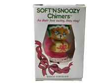 VTG Jasco Soft N Snoozy Chimers Christmas Ornament Bell Grandma bear Porcelain picture