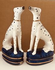 Vintage Pair Fitz & Floyd Staffordshire Style Dalmatian Mantle Dog 9