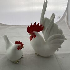 NORITAKE Bone China Rooster & Hen Figurines - Nippon Toki Kaisha Japan - Vintage picture
