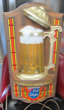 Vintage 1976 Old Style Bubbling Beer Stein Lighted sign Mancave Display Motion picture