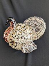 Art Glass Speckled Turkey Fall Thanksgiving Decor picture