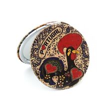Traditional Portuguese Rooster Metal Pocket Mirror Souvenir picture