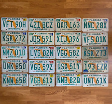 Vintage Florida Broward County License Plates Lot of 20 picture