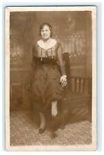 1918-1930 Providence RI Rhode Island Woman Studio Portrait Chiellos RPPC picture