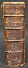 Civil War Holy Bible Old & New Testaments 'Lippencott 1861 Phila.' Leather Bound picture