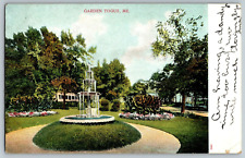 Togus, Maine ME - Garden Togus - Vintage Postcard - Posted 1907 picture