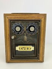 Vintage Jolly Good Industries Wood Post Office Lockbox Coin Safe picture