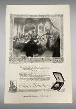 Vtg 1930's ELGIN Watches Print Advertisement Ephemera King Alfreds Time Candle picture