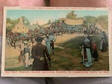 1913 DUPONT POWDER CO. WAGON TRAIN WILMINGTON,DE  to Commodore Perry  POSTCARD picture