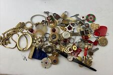 Junk Lot Drawer Jewelry Marbles Arts N Crafts Pins Poker Chips Watches Medal picture
