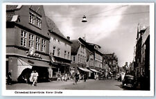 Germany Postcard Eckern Sea Resort Kiel Street Business Area 1953 RPPC Photo picture