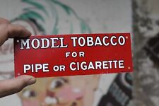 1950s MODEL TOBACCO PIPE CIGARETTE DEALER PAINTED METAL SIGN HUMIDOR CIGAR SMOKE picture