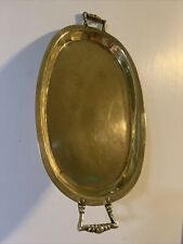 Hand Hammered Brass Tray Vintage picture