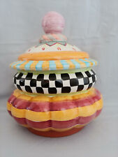 Mackenzie Childs Picadilly Canister Cookie Jar, 9 1/4