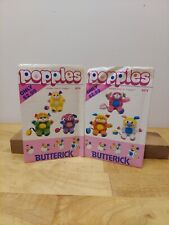 1980s Popples Butterick Sewing Patterns 4078 & 4079. 9 & 12in Dolls Used/Cut picture