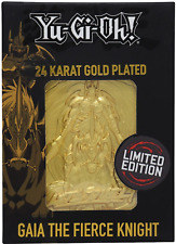 Yu-Gi-Oh Limited Edition 24k Gold Plated Gaia The Fierce Knight Metal Card picture