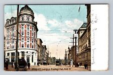 Albany NY-New York, Looking Up Broadway from State Street Vintage c1906 Postcard picture