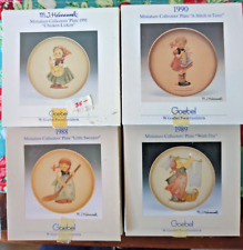 Goebel Hummel Lot of 4 Miniature Collector's Plates Vintage 1988-1991 New In Box picture